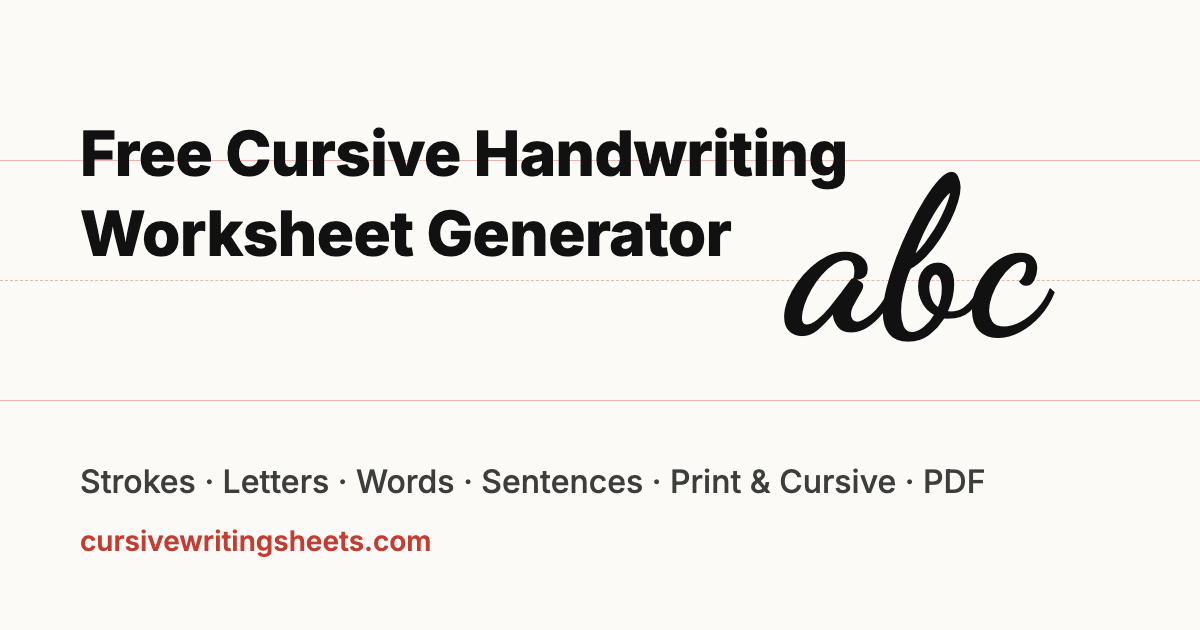 Cursive Alphabet Worksheets — Free A-Z Tracing
